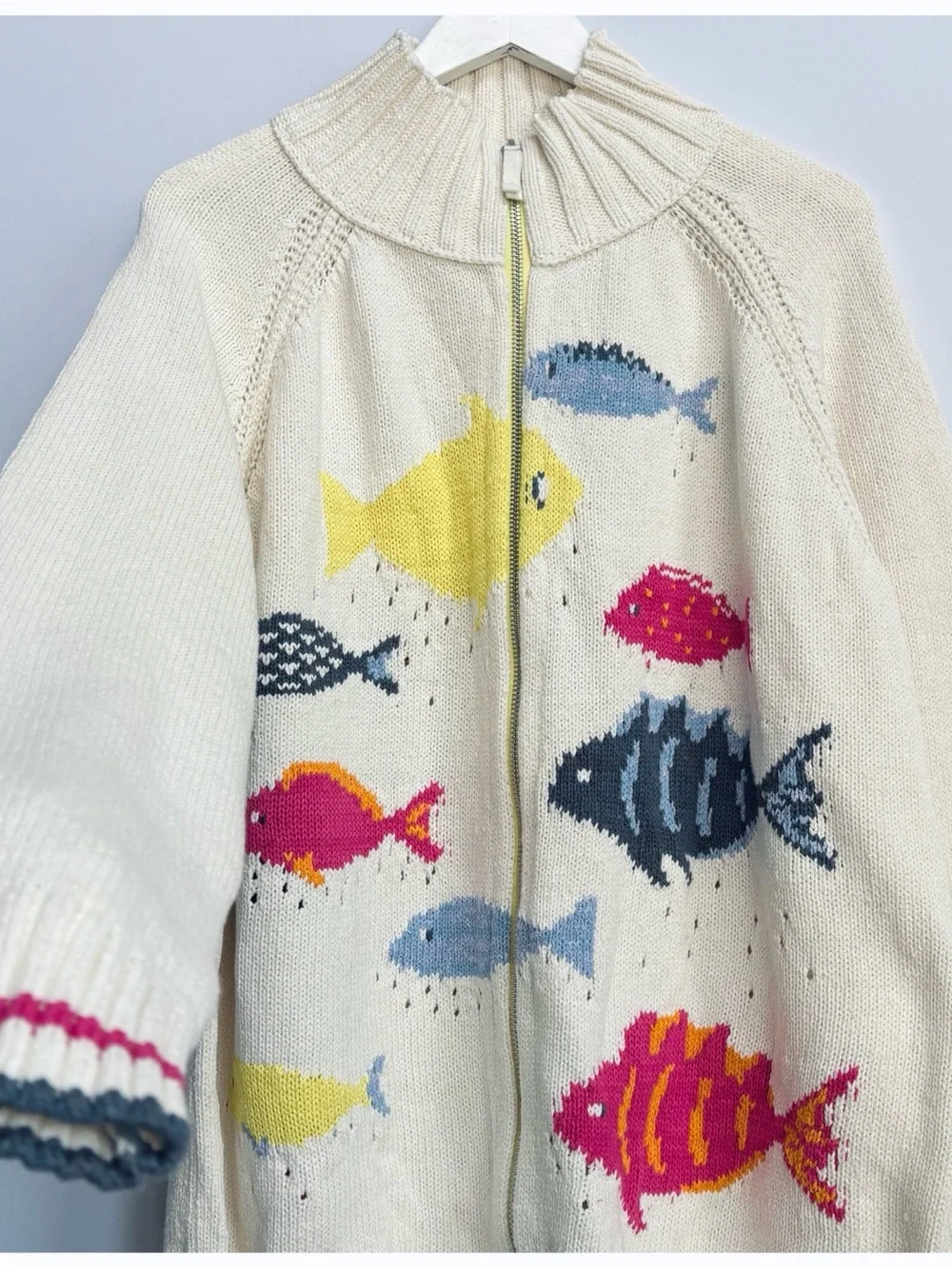 NWT Anthropologie Pilcro Fish Icon Full Zip Cardigan - Picture 3 of 14